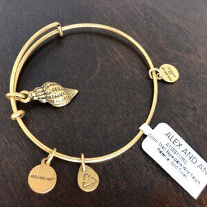 Alex and Ani Conch Shell Expandable Wire Bangle